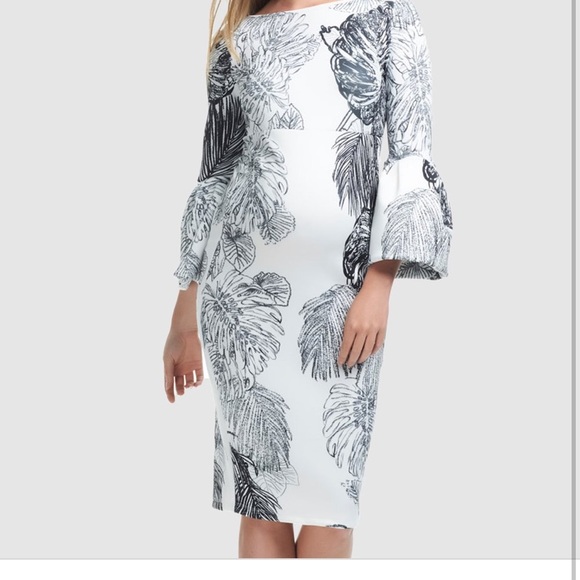 Soon Maternity Mrya Dress black and White - Picture 3 of 5